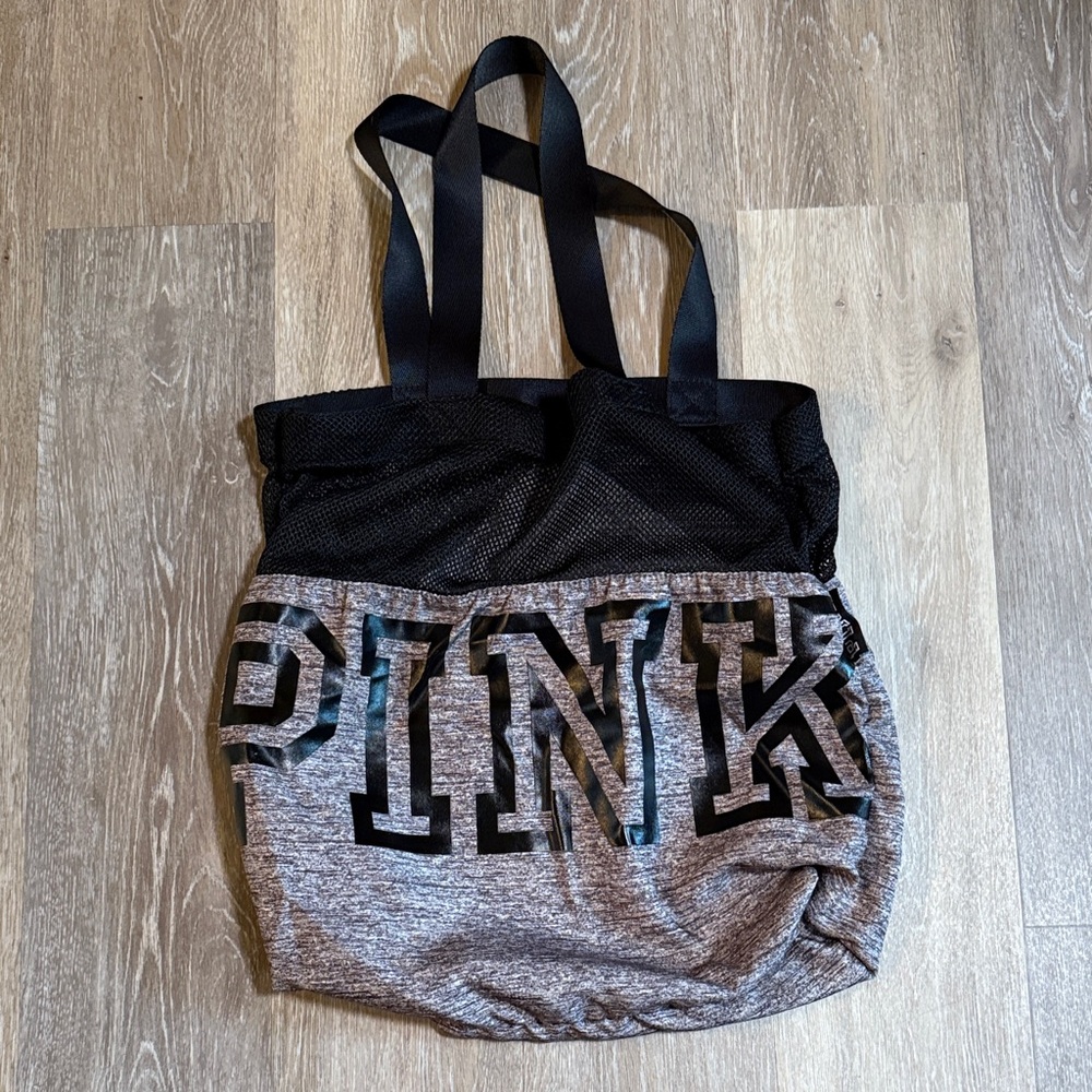 PINK Victoria's Secret Black and Grey Tote Bag